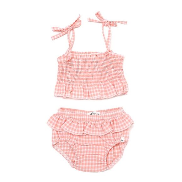 Oh Baby! Girls  Gingham Sunsuit Set - Picture 1 of 3
